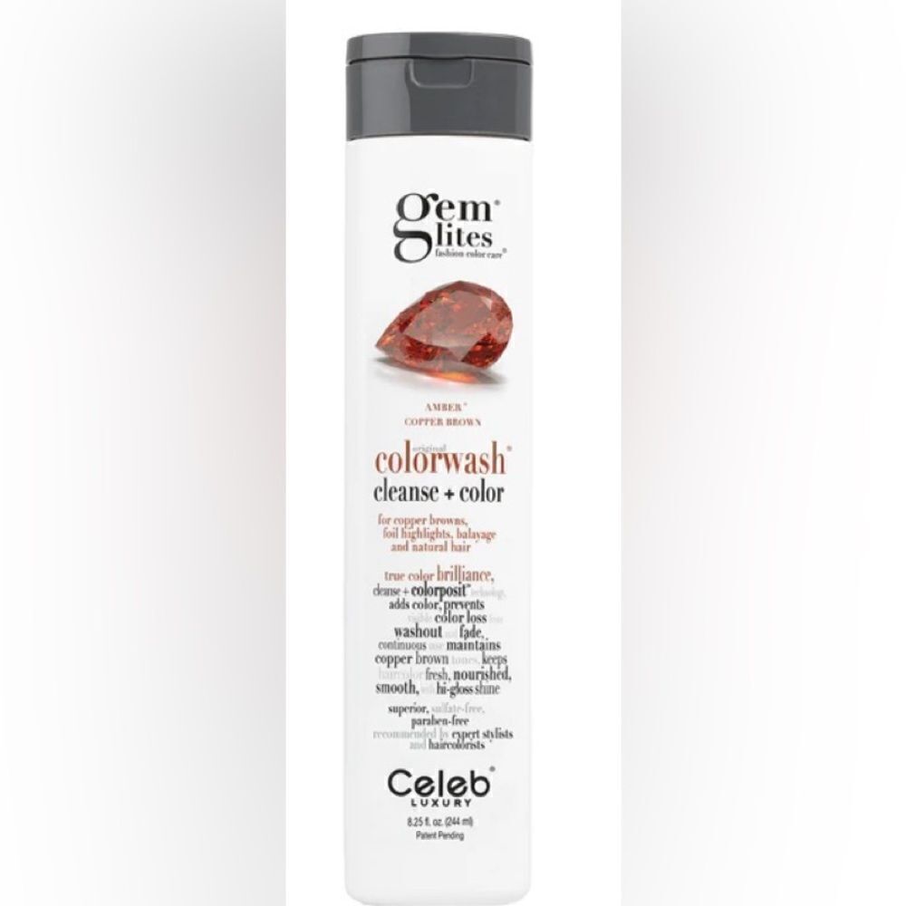 🛍️ Celeb Luxury Gem Lites AMBER COPPER BROWN Colorwash Cleanse
+color 8.25FLOZ